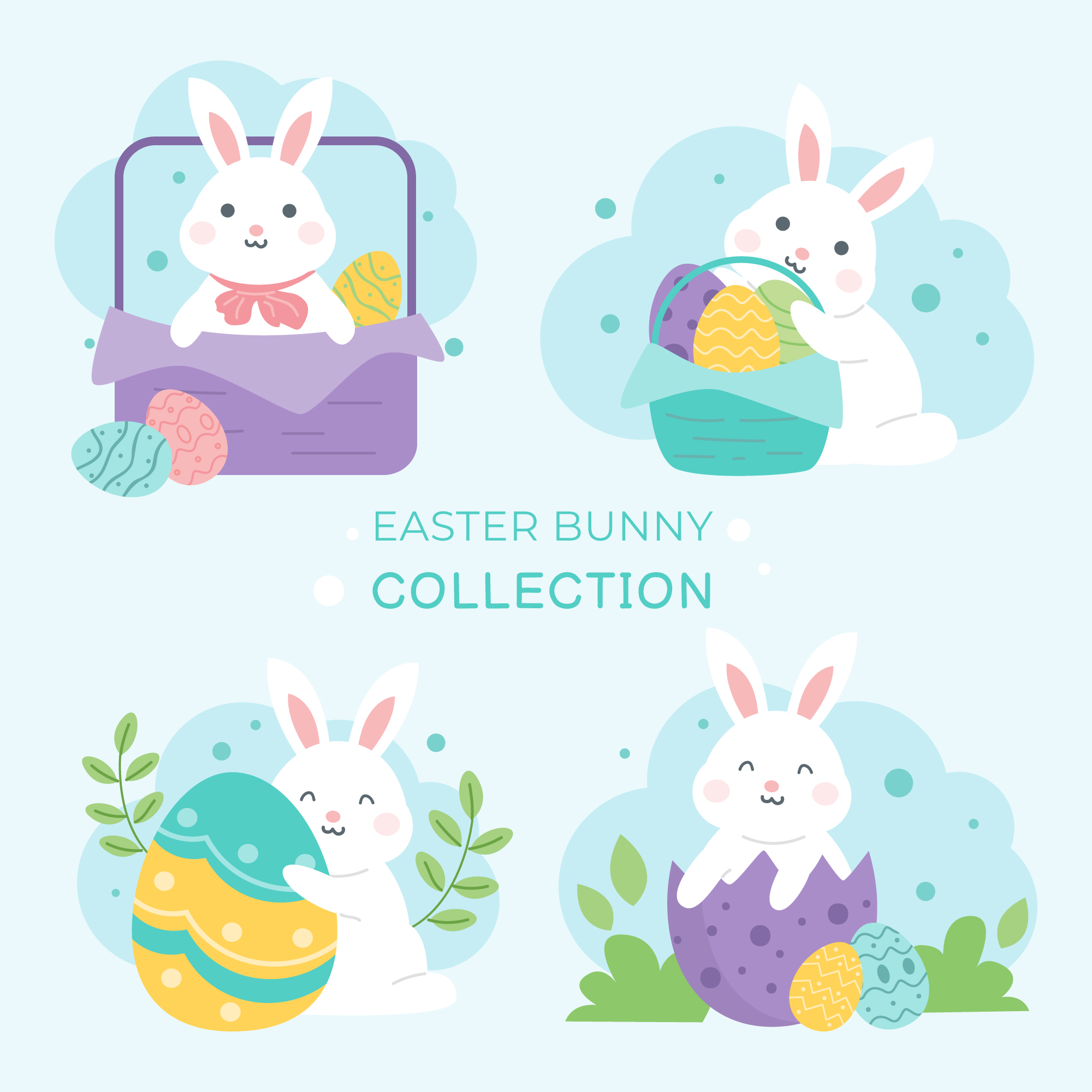 Easter Bunny Vector Collection
